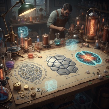 Diagrama conceptual comparando AWS SageMaker, Bedrock y Lambda como diferentes tipos de 'cerebros' para un agente de IA.